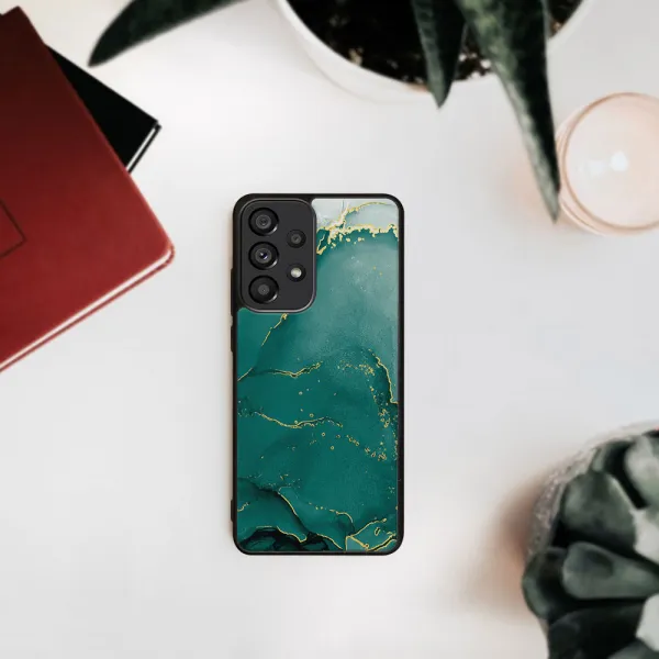 MY ART Ochranný kryt Samsung Galaxy A33 5G -GREEN MARBLE (145)