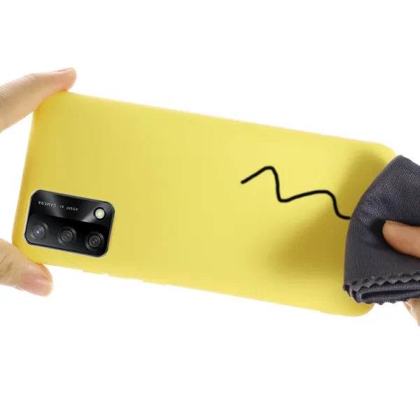 RUBBER Ochranný kryt pre Oppo A74 žltý