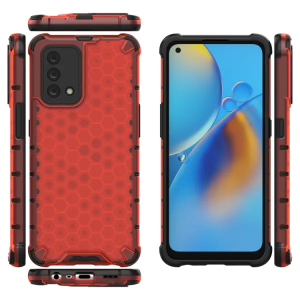 HONEYCOMB Ochranný kryt Oppo A74 červený