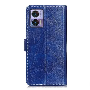 RETRO Peňaženkový obal Motorola Edge 30 Neo modrý