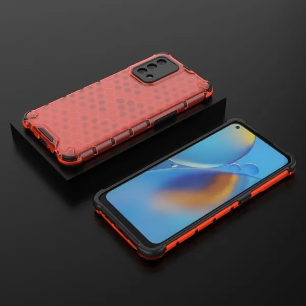 HONEYCOMB Ochranný kryt Oppo A74 červený