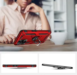 RING Obal s držiakom pre Oppo A74 červený
