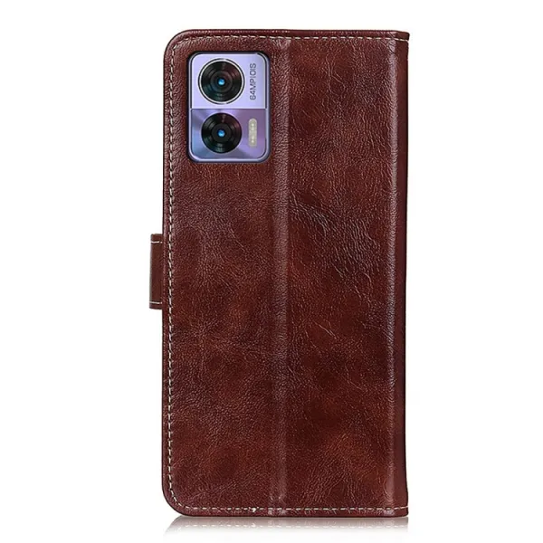 RETRO Peňaženkový obal Motorola Edge 30 Neo hnedý