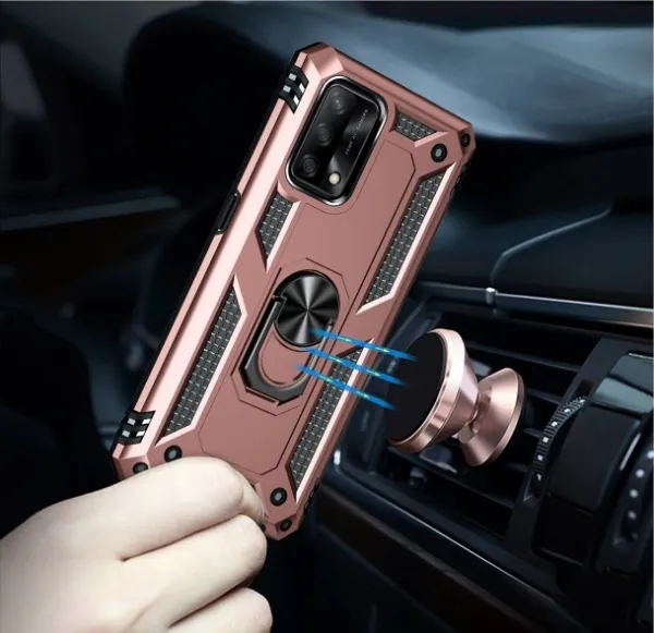 RING Obal s držiakom pre Oppo A74 ružový