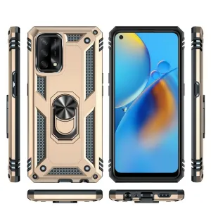 RING Obal s držiakom pre Oppo A74 zlatý