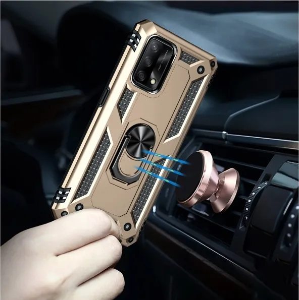 RING Obal s držiakom pre Oppo A74 zlatý