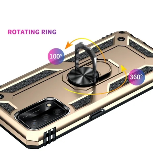 RING Obal s držiakom pre Oppo A74 zlatý