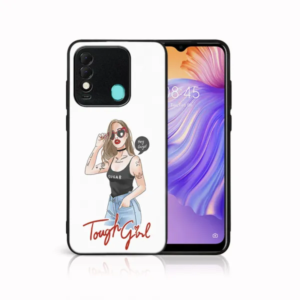MY ART Ochranný obal Tecno Spark 8 -TOUGH GIRL (131)