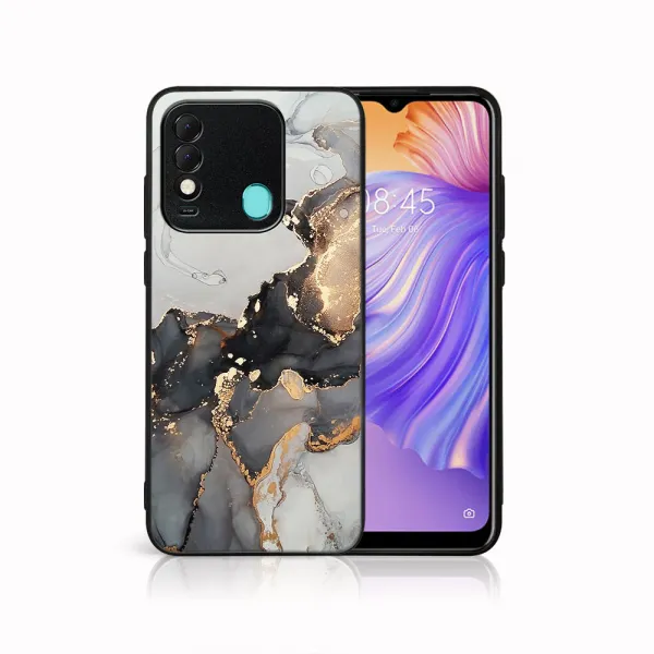 MY ART Ochranný obal Tecno Spark 8 -GREY MARBLE (140)