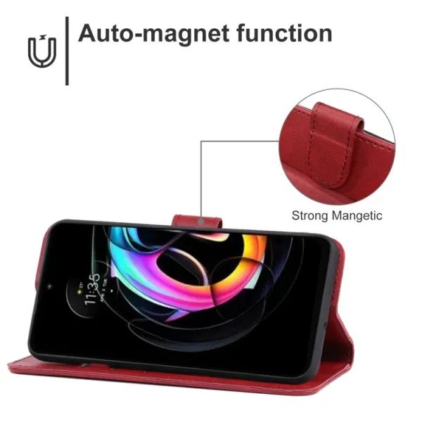 SMOOTH Peňaženkové puzdro pre Motorola Edge 30 Neo červený