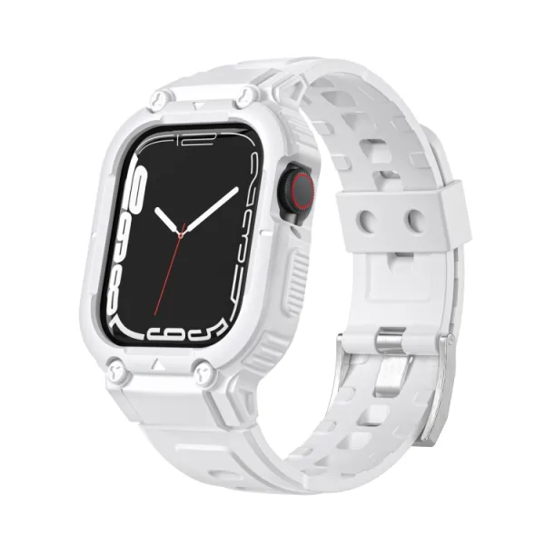 GLACIER Ochranné puzdro s remienkom Apple Watch Ultra 1 / 2 / 3 49mm biele