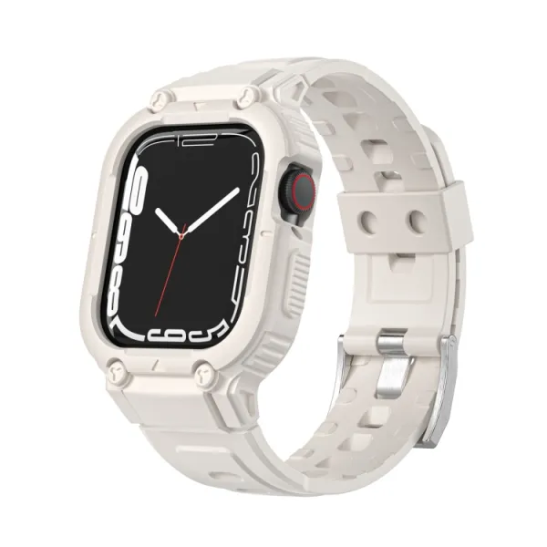 GLACIER Ochranné puzdro s remienkom Apple Watch Ultra 1 / 2 / 3 49mm béžové