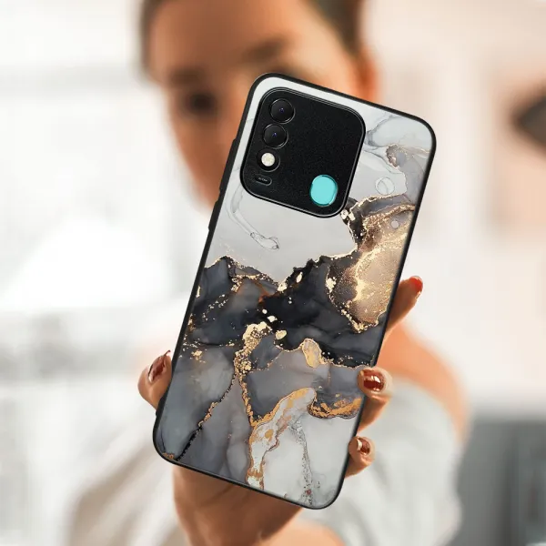 MY ART Ochranný obal Tecno Spark 8 -GREY MARBLE (140)