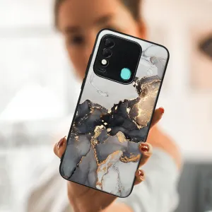 MY ART Ochranný obal Tecno Spark 8 -GREY MARBLE (140)