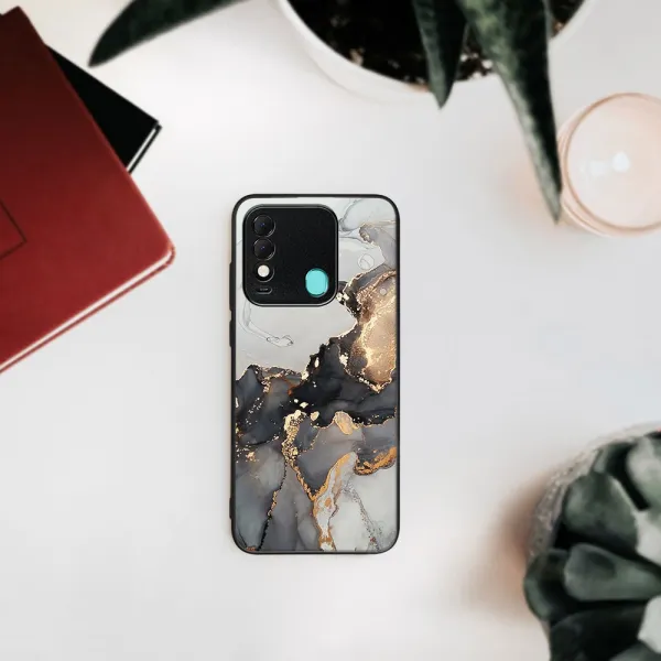MY ART Ochranný obal Tecno Spark 8 -GREY MARBLE (140)