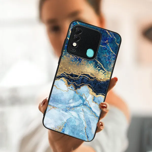 MY ART Ochranný obal Tecno Spark 8 -BLUE MARBLE (141)