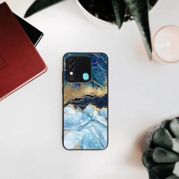 MY ART Ochranný obal Tecno Spark 8 -BLUE MARBLE (141)