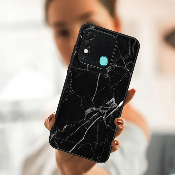 MY ART Ochranný obal Tecno Spark 8 -BLACK MARBLE (142)