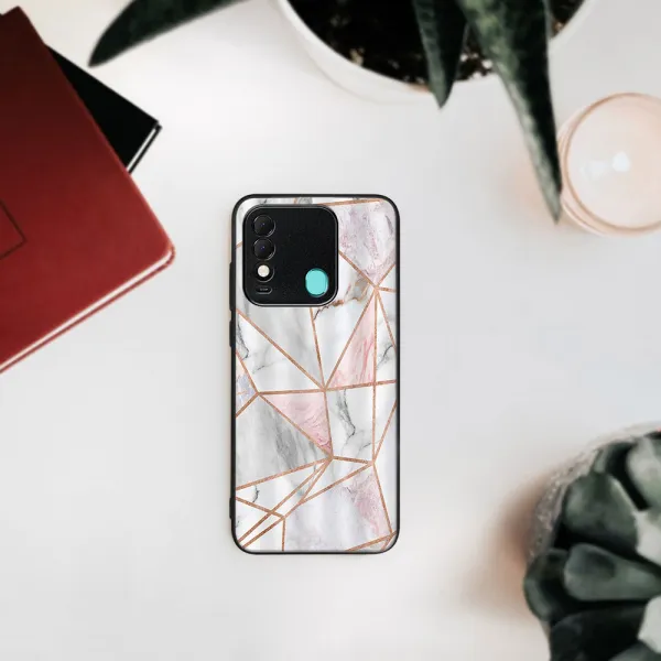 MY ART Ochranný obal Tecno Spark 8 -PINK MARBLE (143)