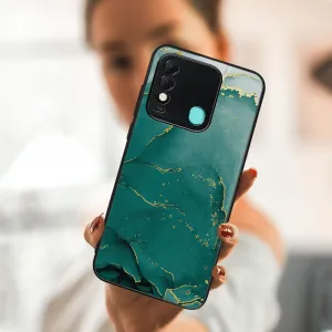 MY ART Ochranný obal Tecno Spark 8 -GREEN MARBLE (145)