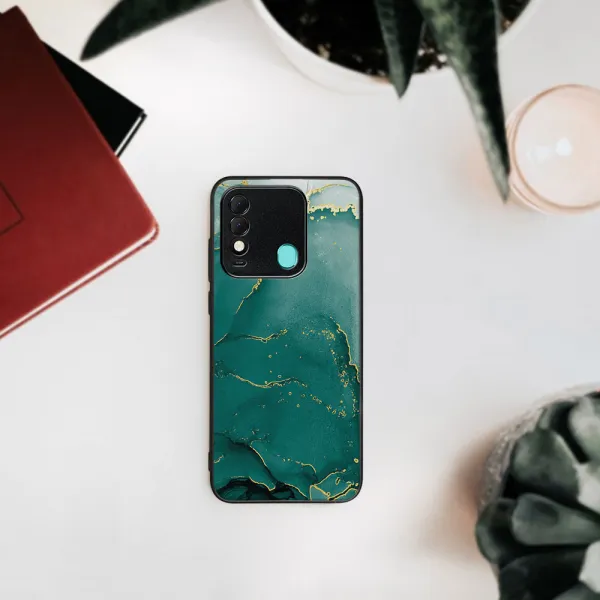 MY ART Ochranný obal Tecno Spark 8 -GREEN MARBLE (145)