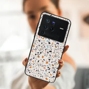 MY ART Ochranný obal Vivo X80 Pro -BEIGE TERRAZZO (162)