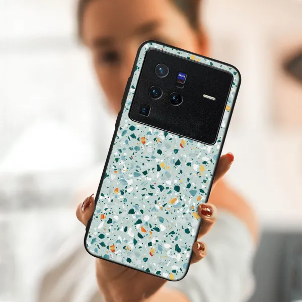 MY ART Ochranný obal Vivo X80 Pro -BLUE TERRAZZO (164)
