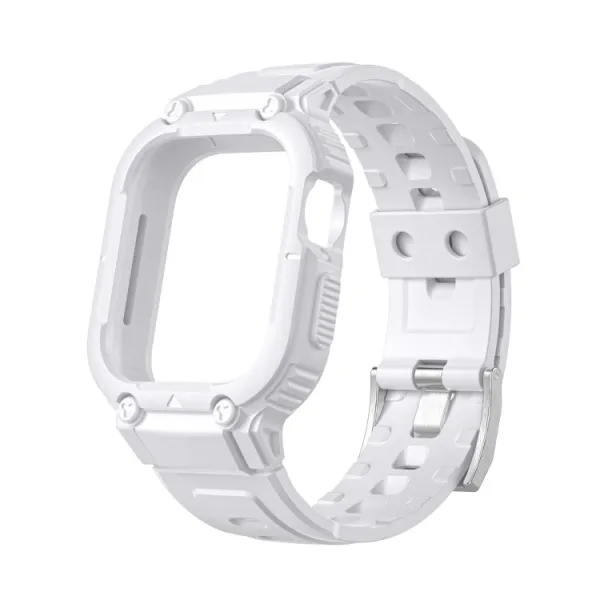 GLACIER Ochranné puzdro s remienkom Apple Watch Ultra 1 / 2 / 3 49mm biele