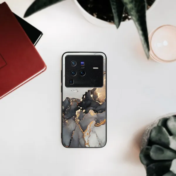 MY ART Ochranný obal Vivo X80 Pro -GREY MARBLE (140)