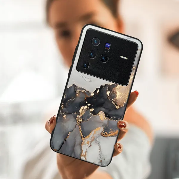 MY ART Ochranný obal Vivo X80 Pro -GREY MARBLE (140)