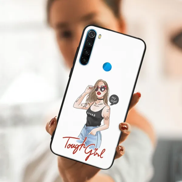 MY ART Ochranný obal Xiaomi Redmi Note 8 -TOUGH GIRL (131)
