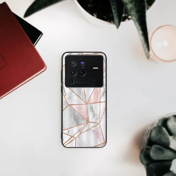 MY ART Ochranný obal Vivo X80 Pro -PINK MARBLE (143)