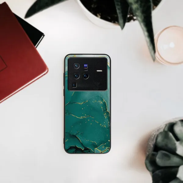 MY ART Ochranný obal Vivo X80 Pro -GREEN MARBLE (145)