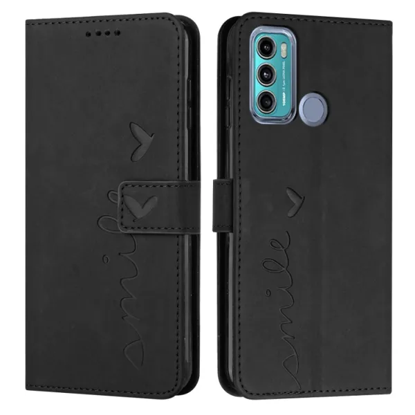 ART Peňaženkový kryt Motorola Moto G60 SMILE čierny
