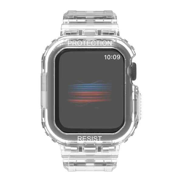 GLACIER Ochranné puzdro s remienkom Apple Watch Ultra 1 / 2 / 3 49mm priehľadné