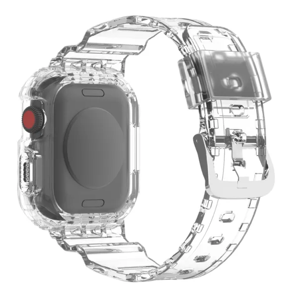 GLACIER Ochranné puzdro s remienkom Apple Watch Ultra 1 / 2 / 3 49mm priehľadné