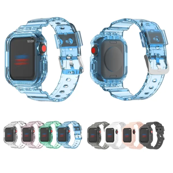 GLACIER Ochranné puzdro s remienkom Apple Watch Ultra 1 / 2 / 3 49mm priehľadné