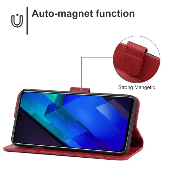 SMOOTH Peňaženkové puzdro pre Infinix Note 12 červený