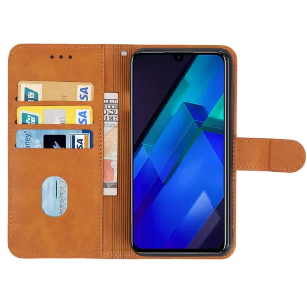 SMOOTH Peňaženkové puzdro pre Infinix Note 12 hnedý