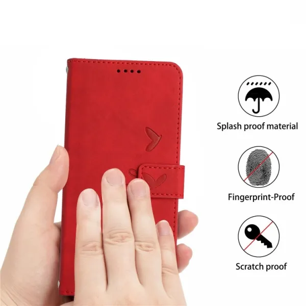 ART SMILE Peňaženkový kryt so šnúrkou Tecno Camon 18 Premier červený