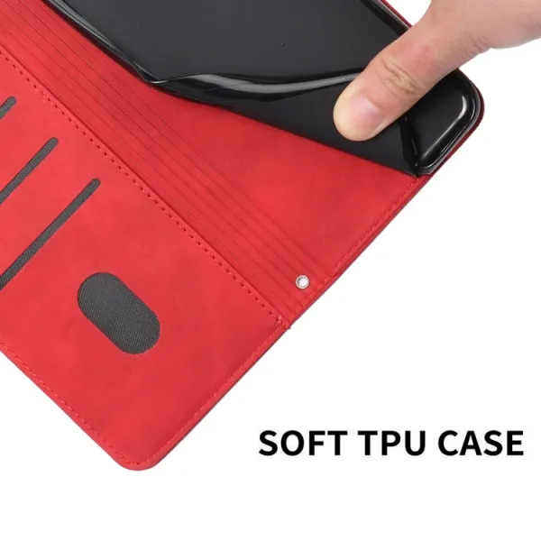 ART SMILE Peňaženkový kryt so šnúrkou Tecno Camon 18 Premier červený
