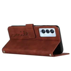 ART SMILE Peňaženkový kryt so šnúrkou Tecno Camon 18 Premier hnedý