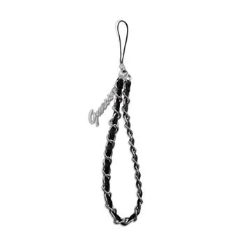 GUESS CHAIN Prívesok na mobil čierny