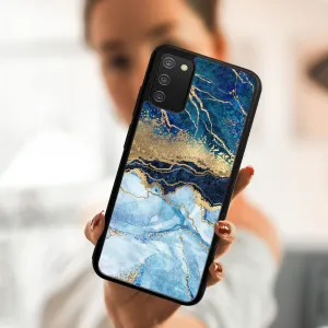 MY ART Ochranný obal Samsung Galaxy A02s -BLUE MARBLE (141)