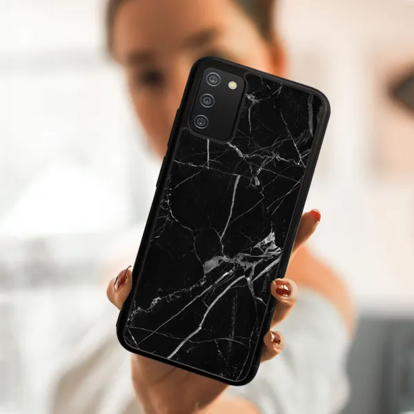 MY ART Ochranný obal Samsung Galaxy A02s -BLACK MARBLE (142)