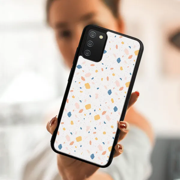 MY ART Ochranný obal Samsung Galaxy A02s -ORANGE TERRAZZO (165)