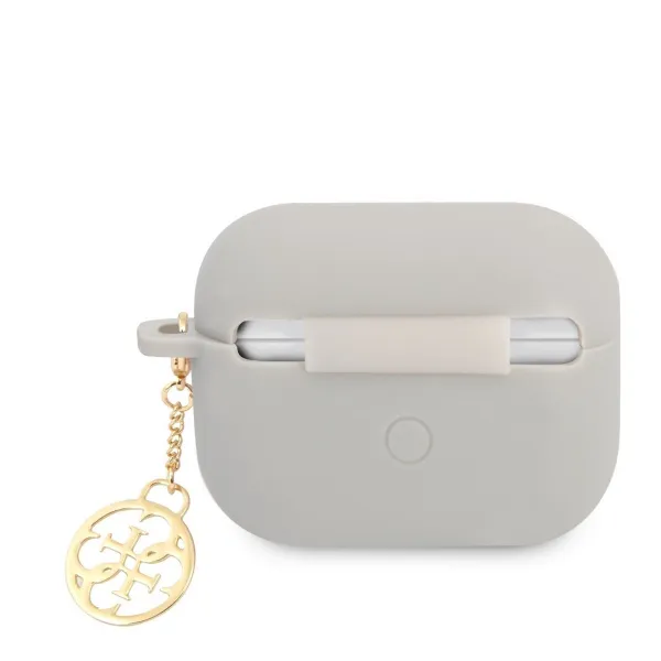 GUESS 4G Silikónové puzdro pre Apple AirPods Pro šedé