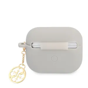GUESS 4G Silikónové puzdro pre Apple AirPods Pro šedé