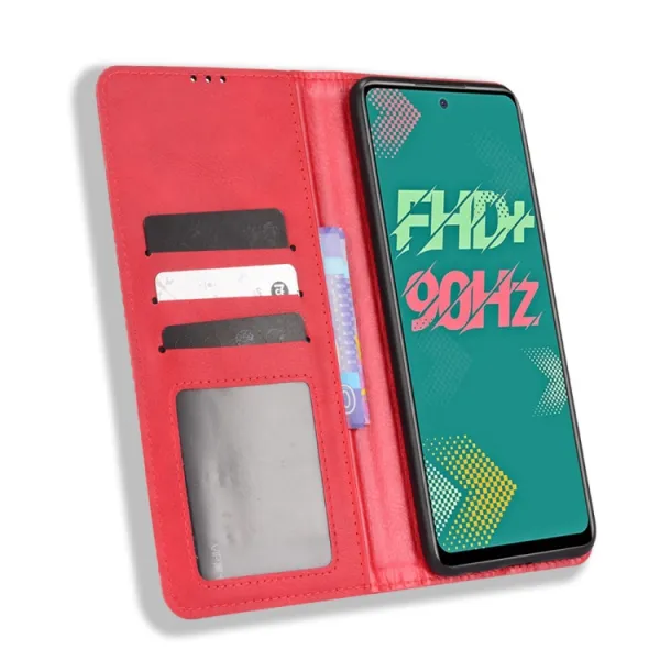 BUSINESS Peňaženkový kryt pre Infinix Hot 11S / Hot 11S NFC červený