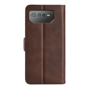 SIDE Peňaženkové puzdro pre Asus Rog Phone 6 tmavohnedé